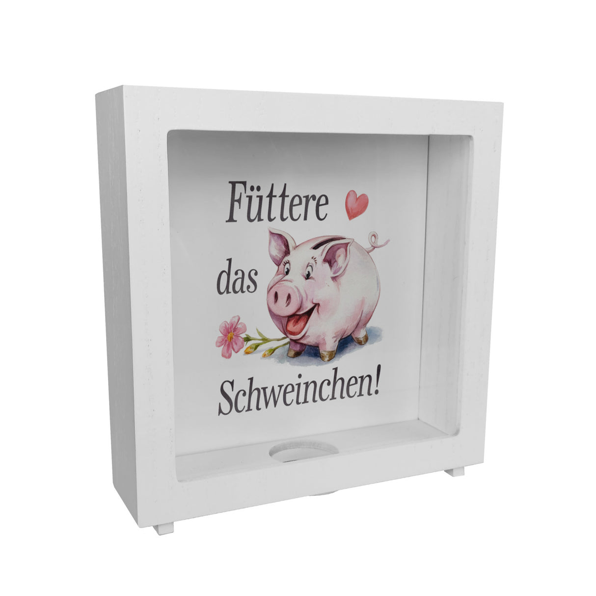 Fröhliches Schwein Spardose Füttere das Schweinchen