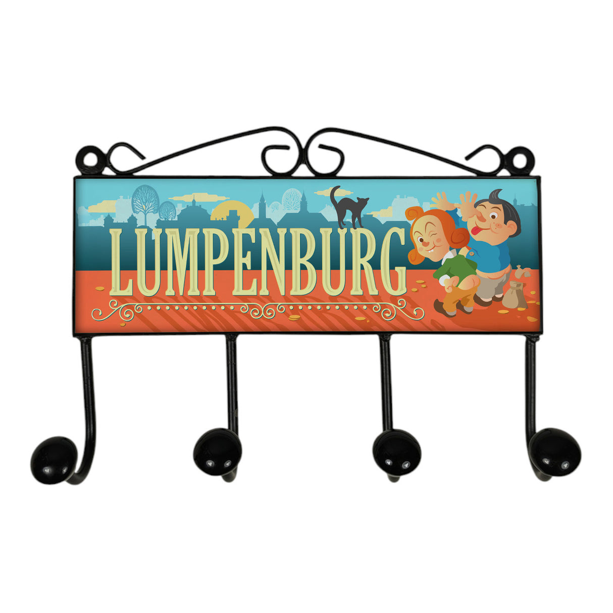Ludwigsburg Lumpenburg Kleiderhaken mit Max und Moritz Kleiderhaken Leiste