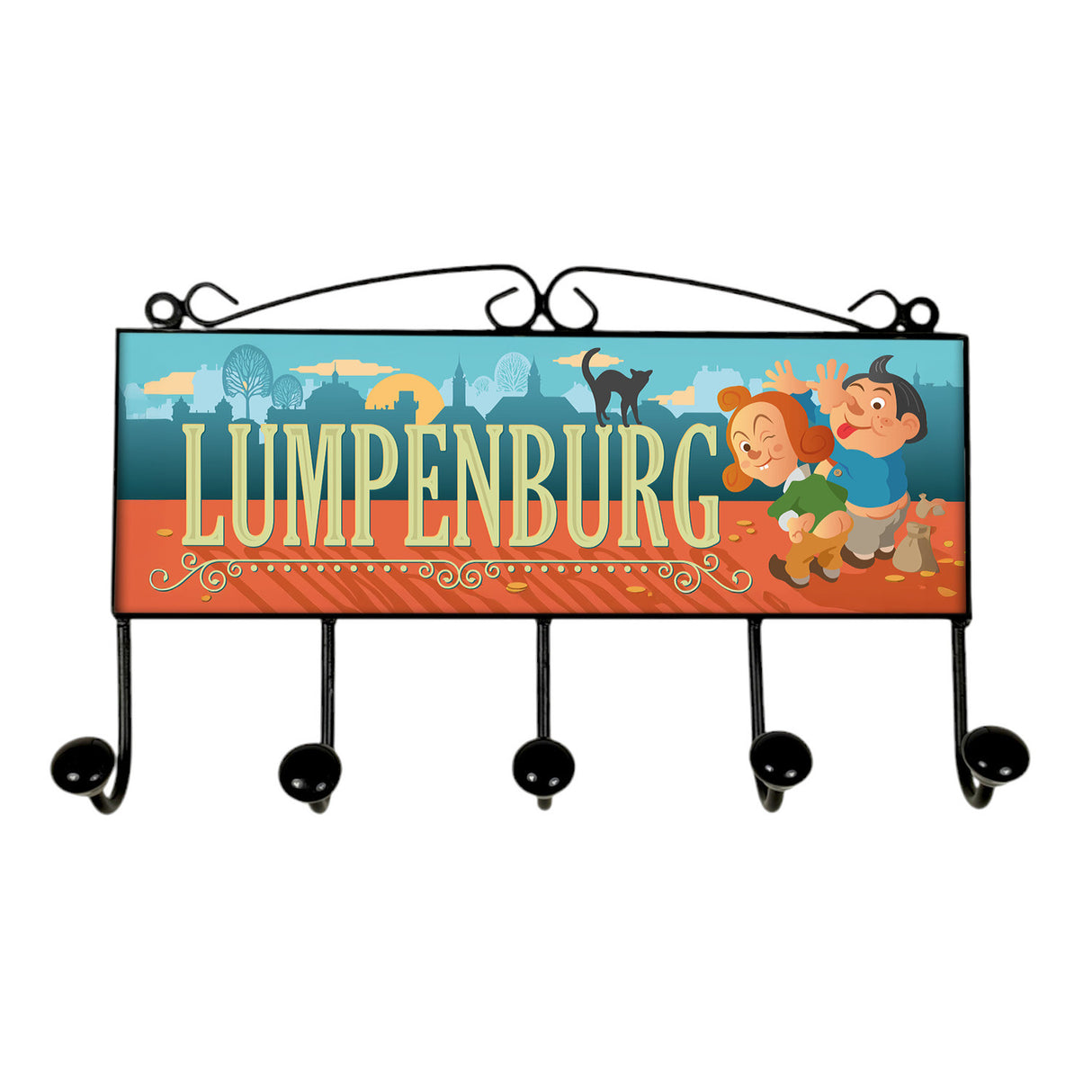 Ludwigsburg Lumpenburg Kleiderhaken mit Max und Moritz Kleiderhaken Leiste