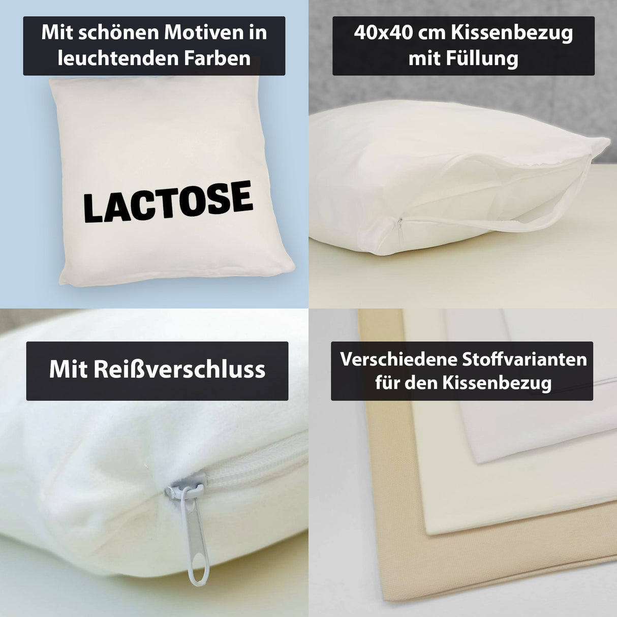 Alligator LACTOSE Kissen für Humorliebhaber