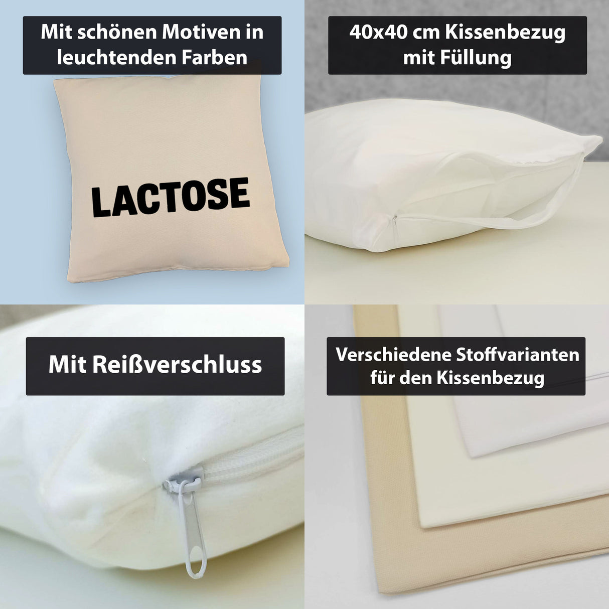Alligator LACTOSE Kissen für Humorliebhaber