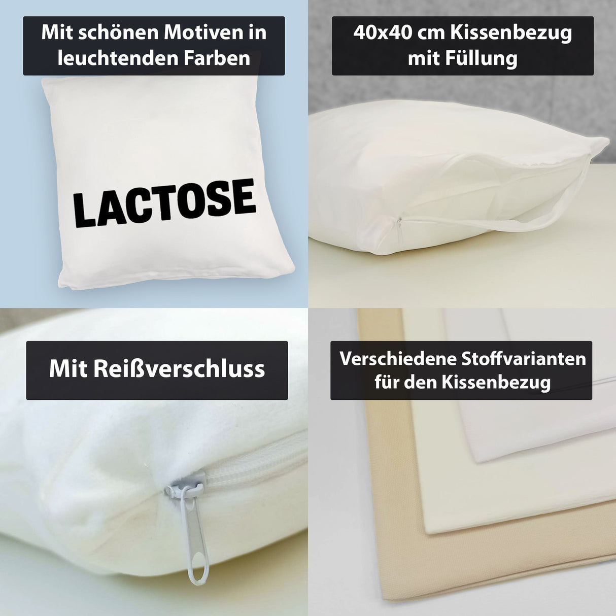 Alligator LACTOSE Kissen für Humorliebhaber