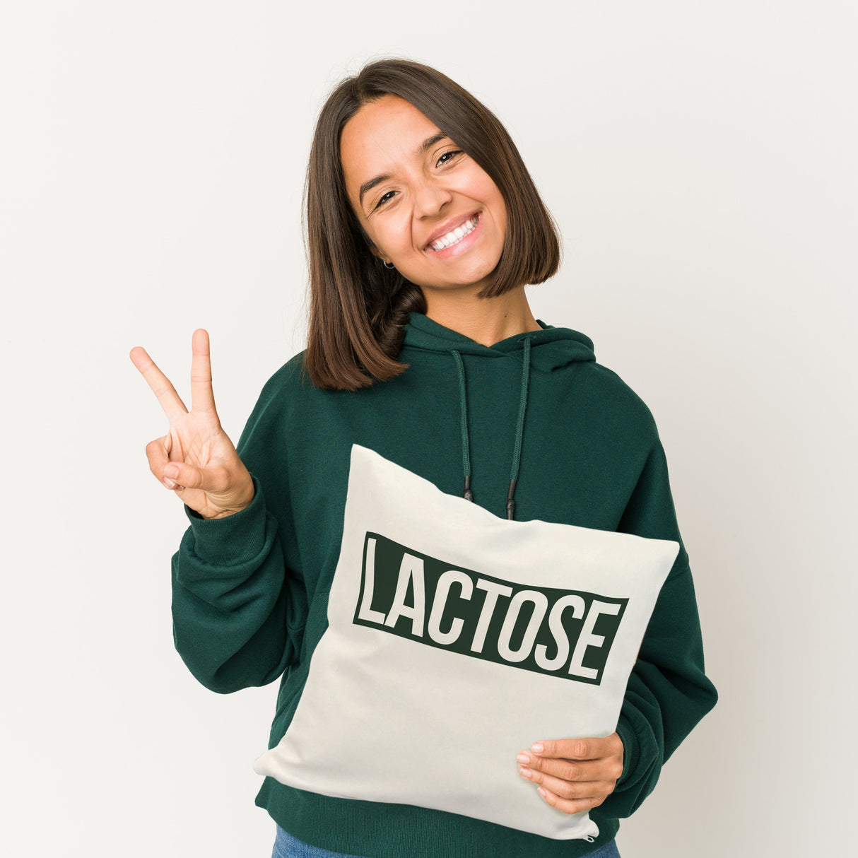 Krokodil LACTOSE Kissen für Menschen mit Humor