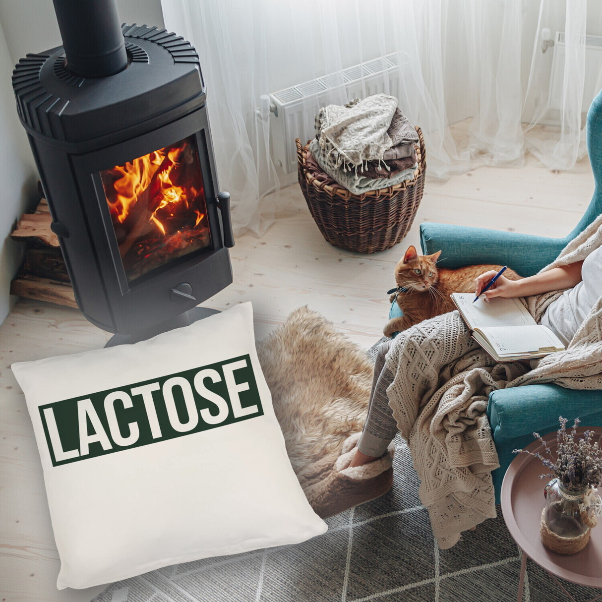 Krokodil LACTOSE Kissen für Menschen mit Humor