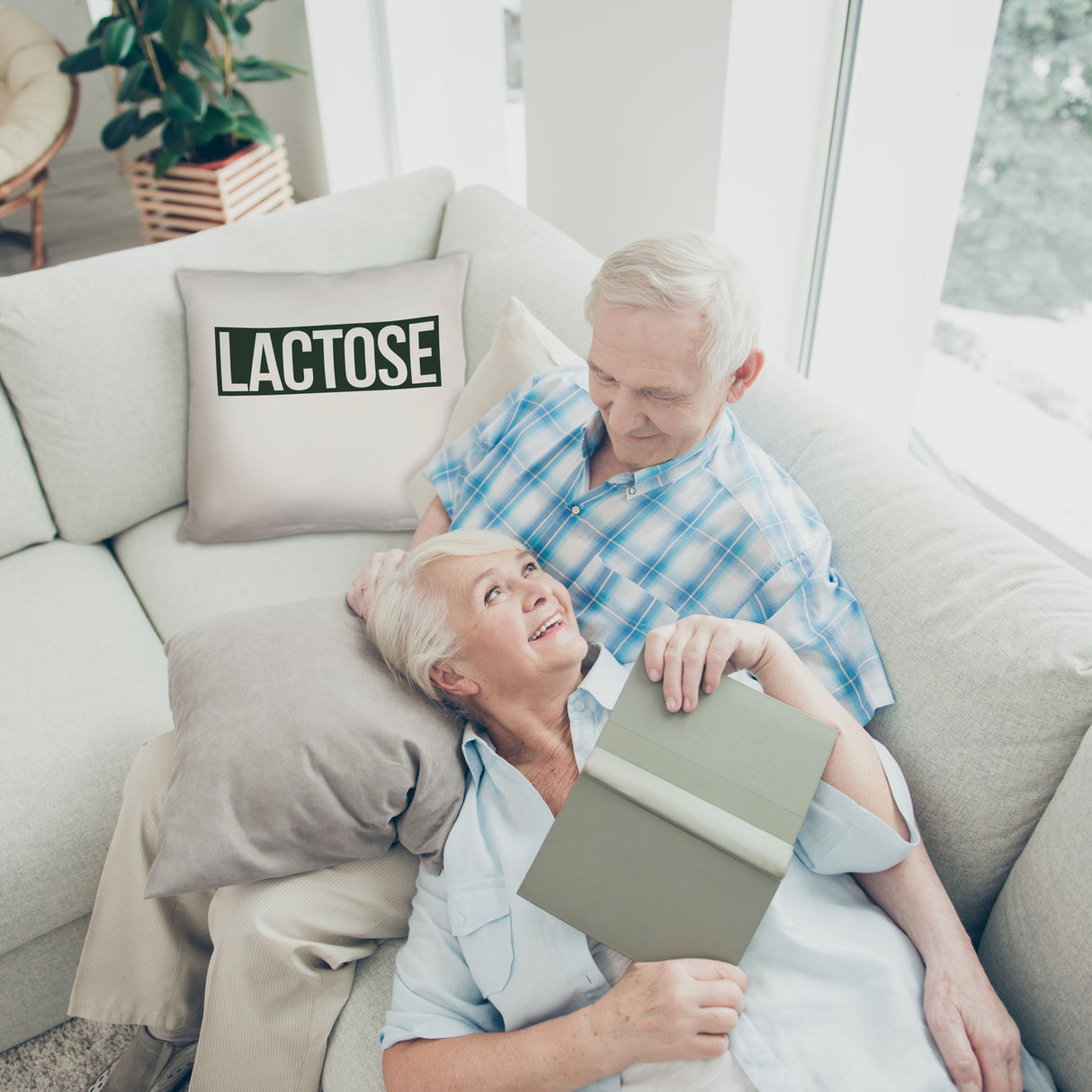 Krokodil LACTOSE Kissen für Menschen mit Humor