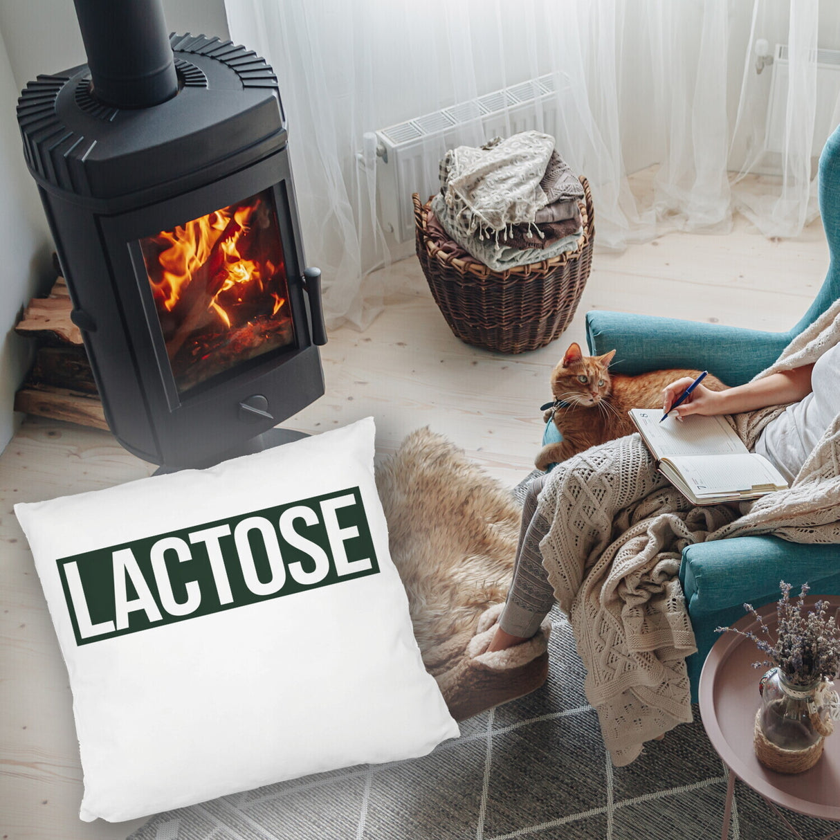 Krokodil LACTOSE Kissen für Menschen mit Humor