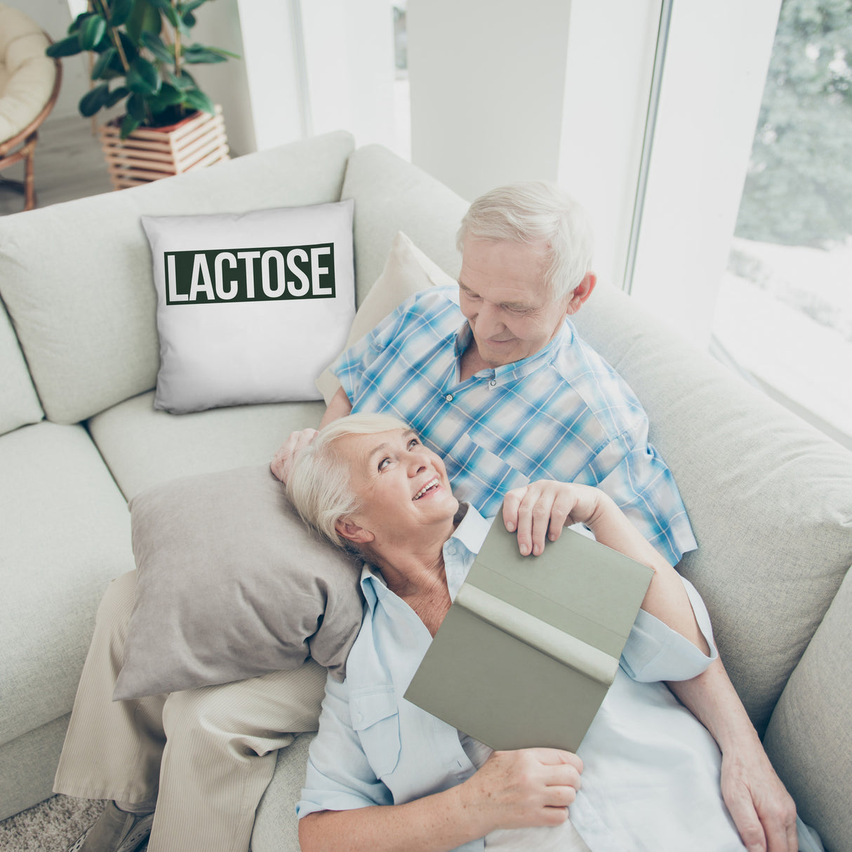 Krokodil LACTOSE Kissen für Menschen mit Humor