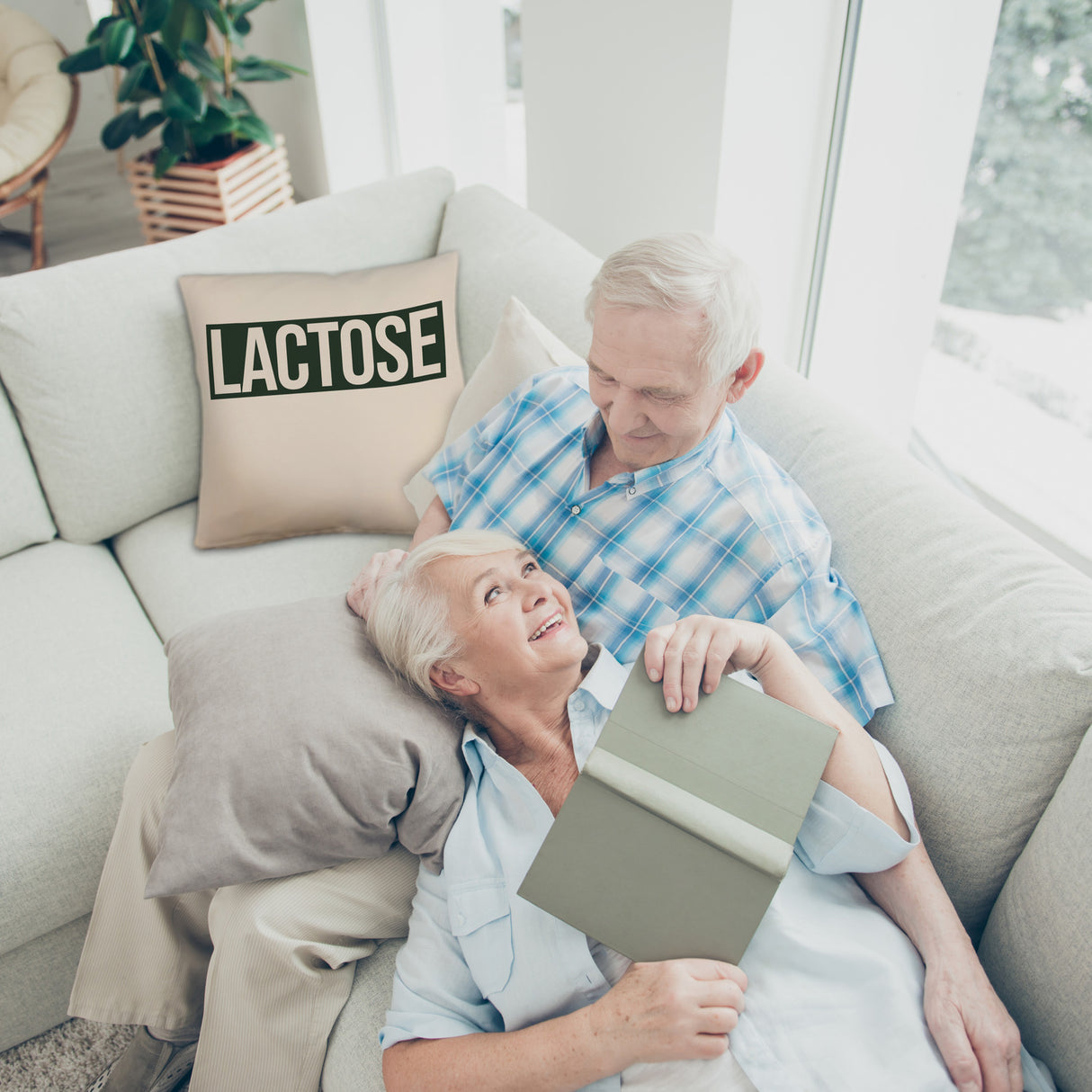 Krokodil LACTOSE Kissen für Menschen mit Humor