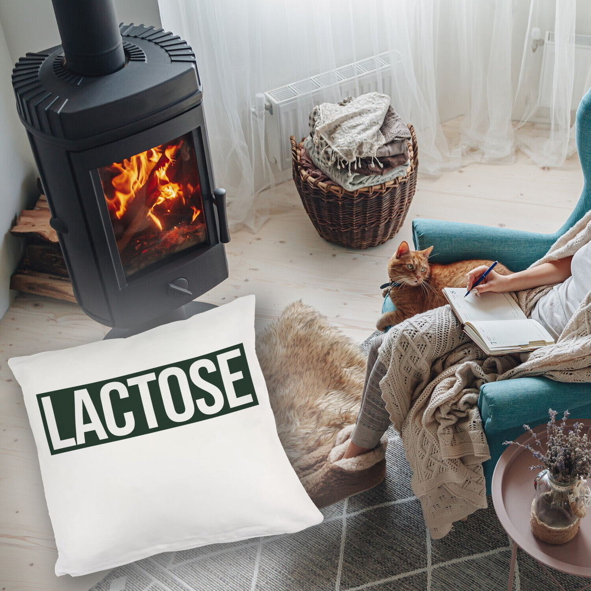 Krokodil LACTOSE Kissen für Menschen mit Humor