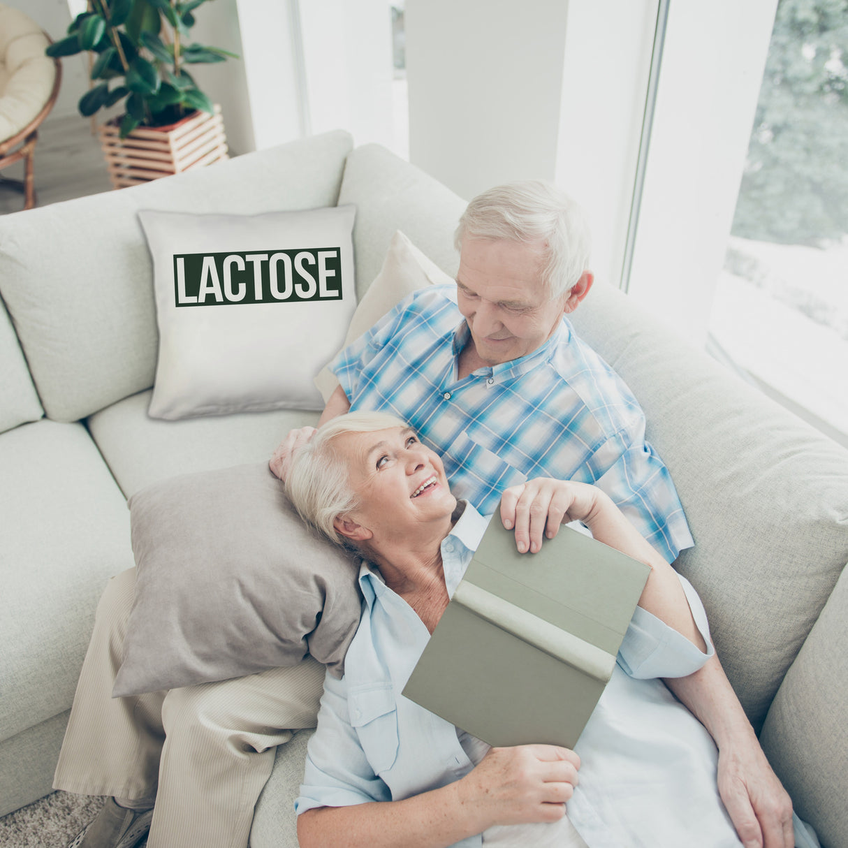 Krokodil LACTOSE Kissen für Menschen mit Humor