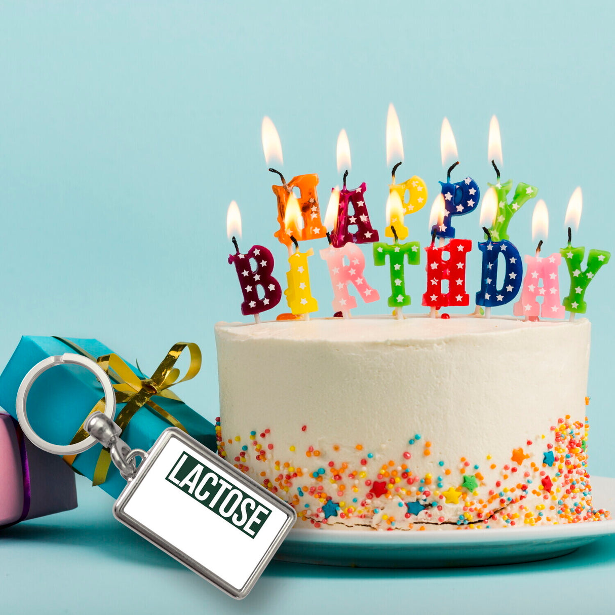 Krokodil LACTOSE Schlüsselanhänger für Menschen mit Humor