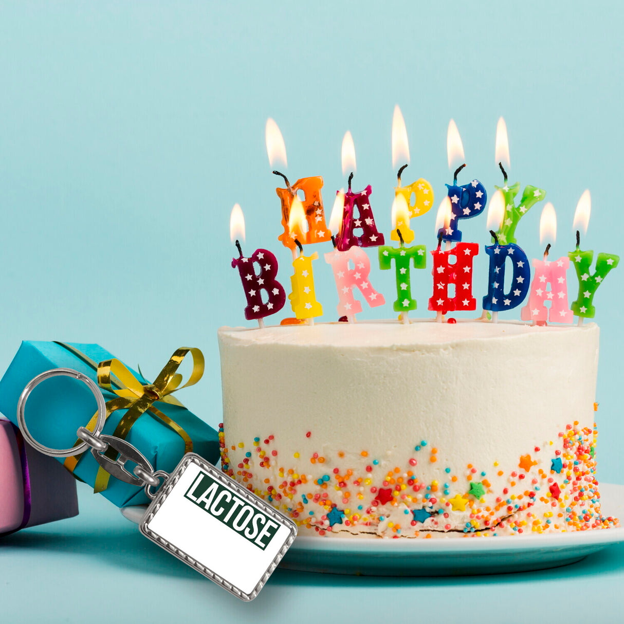 Krokodil LACTOSE Schlüsselanhänger für Menschen mit Humor