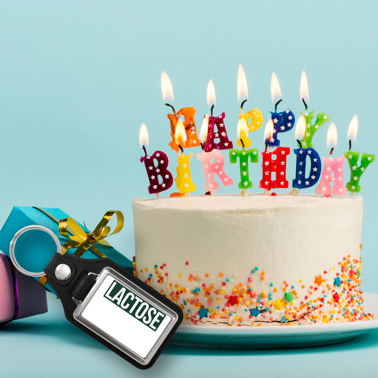 Krokodil LACTOSE Schlüsselanhänger für Menschen mit Humor