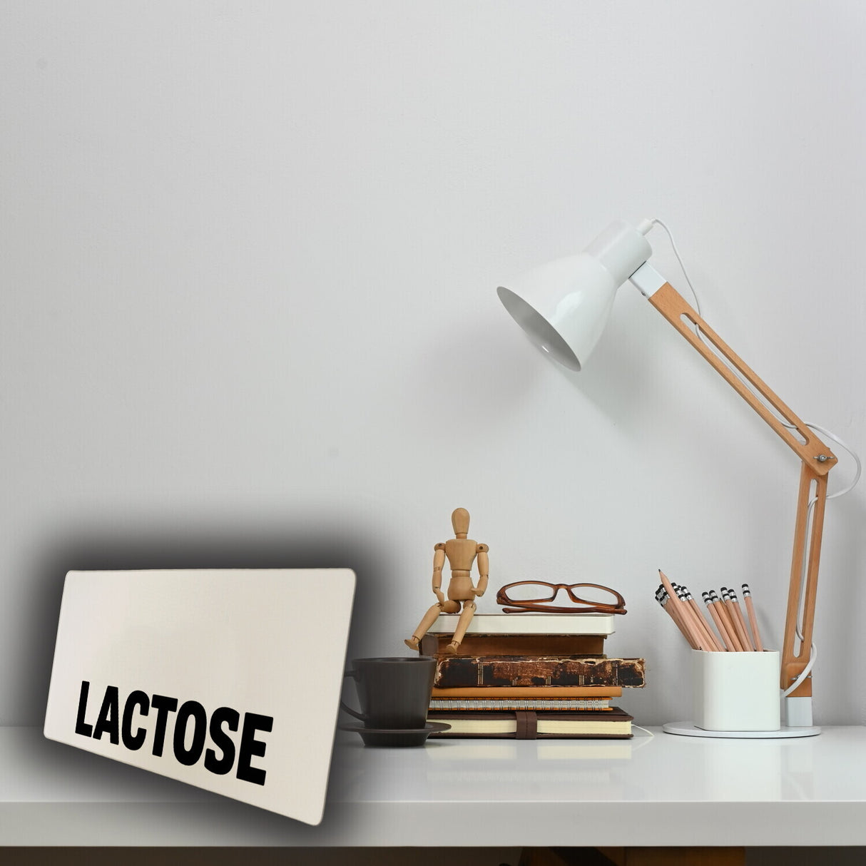 Alligator LACTOSE Schreibtischunterlage 69x31cm XXL Mauspad für Humorliebhaber