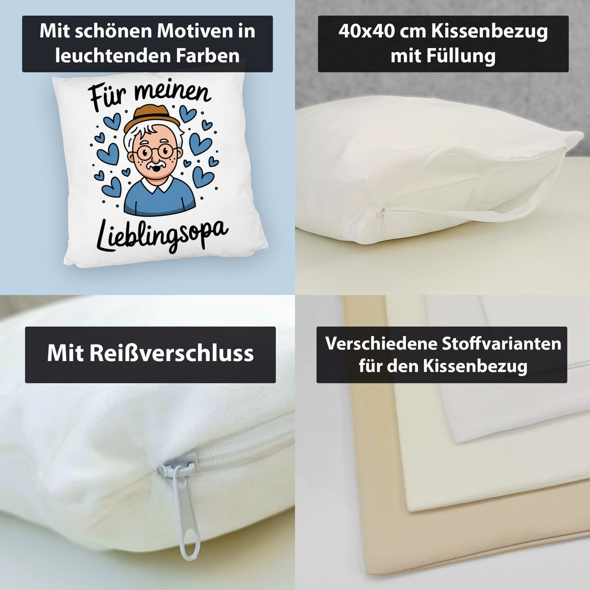 Für meinen Lieblingsopa Kissen