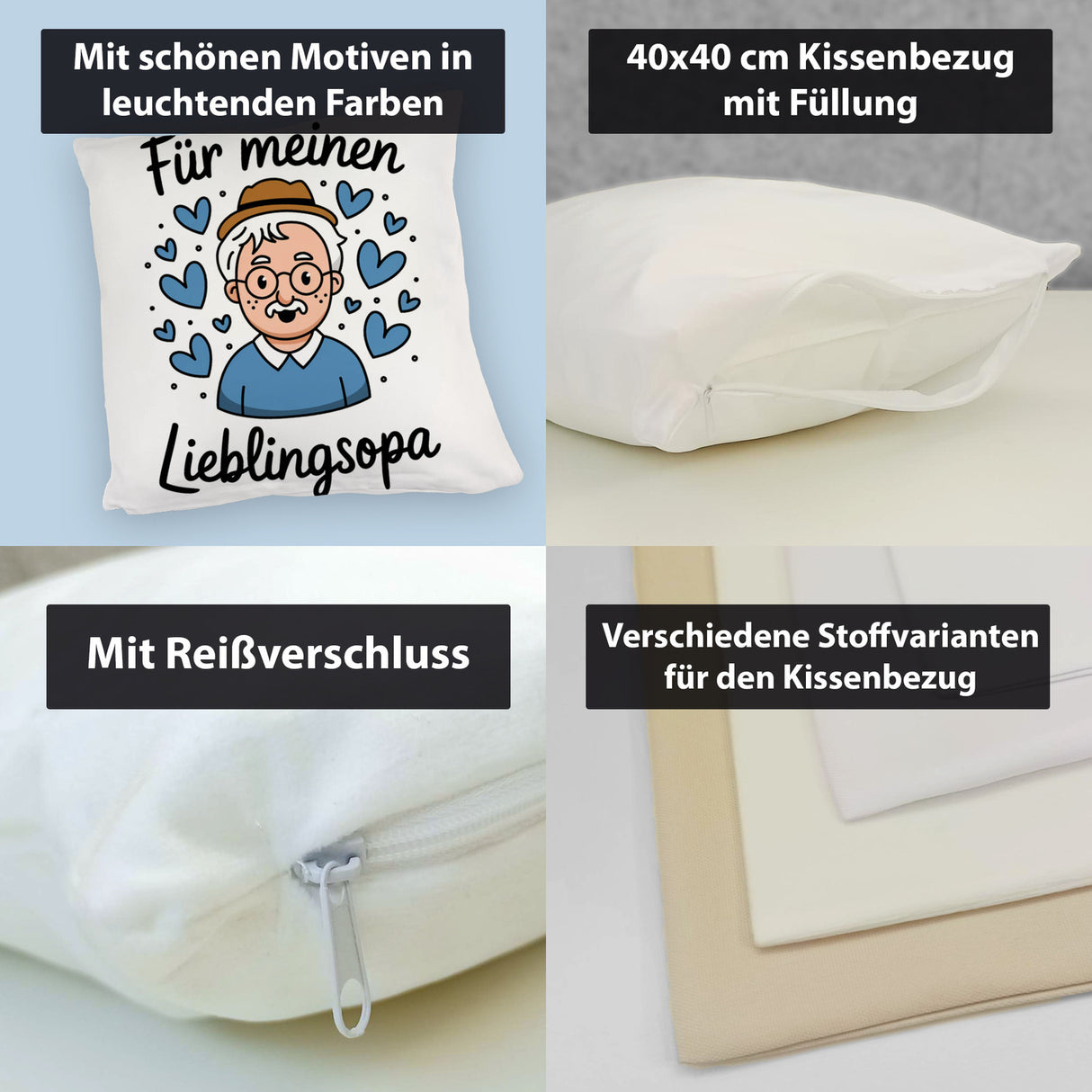 Für meinen Lieblingsopa Kissen