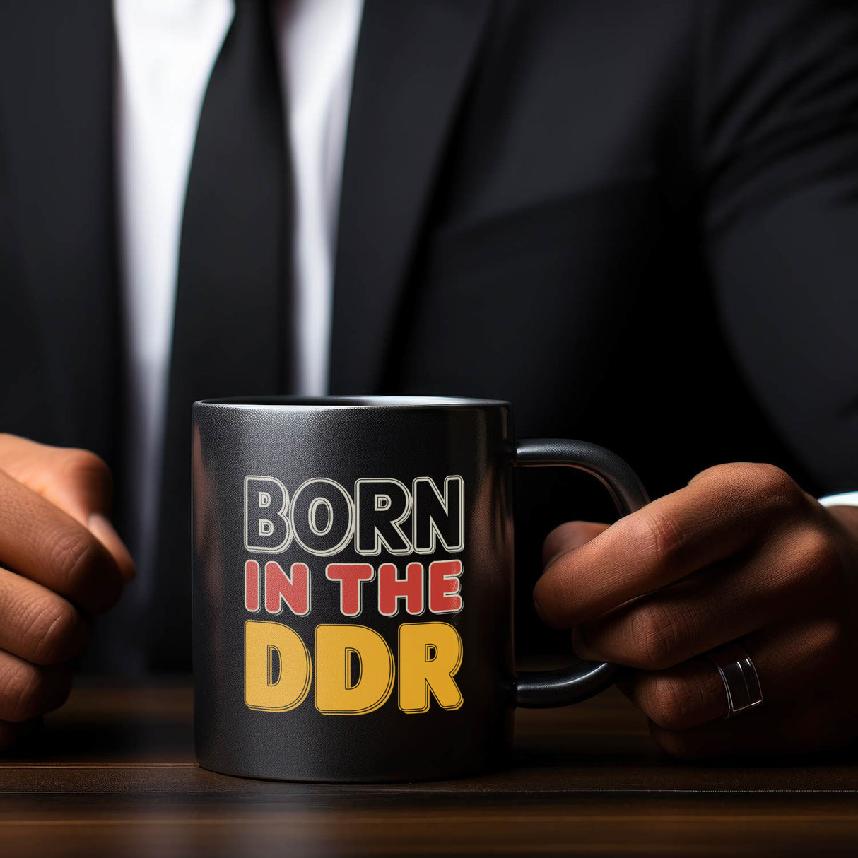 BORN in the DDR Retro Tasse Ostdeutsche Identität