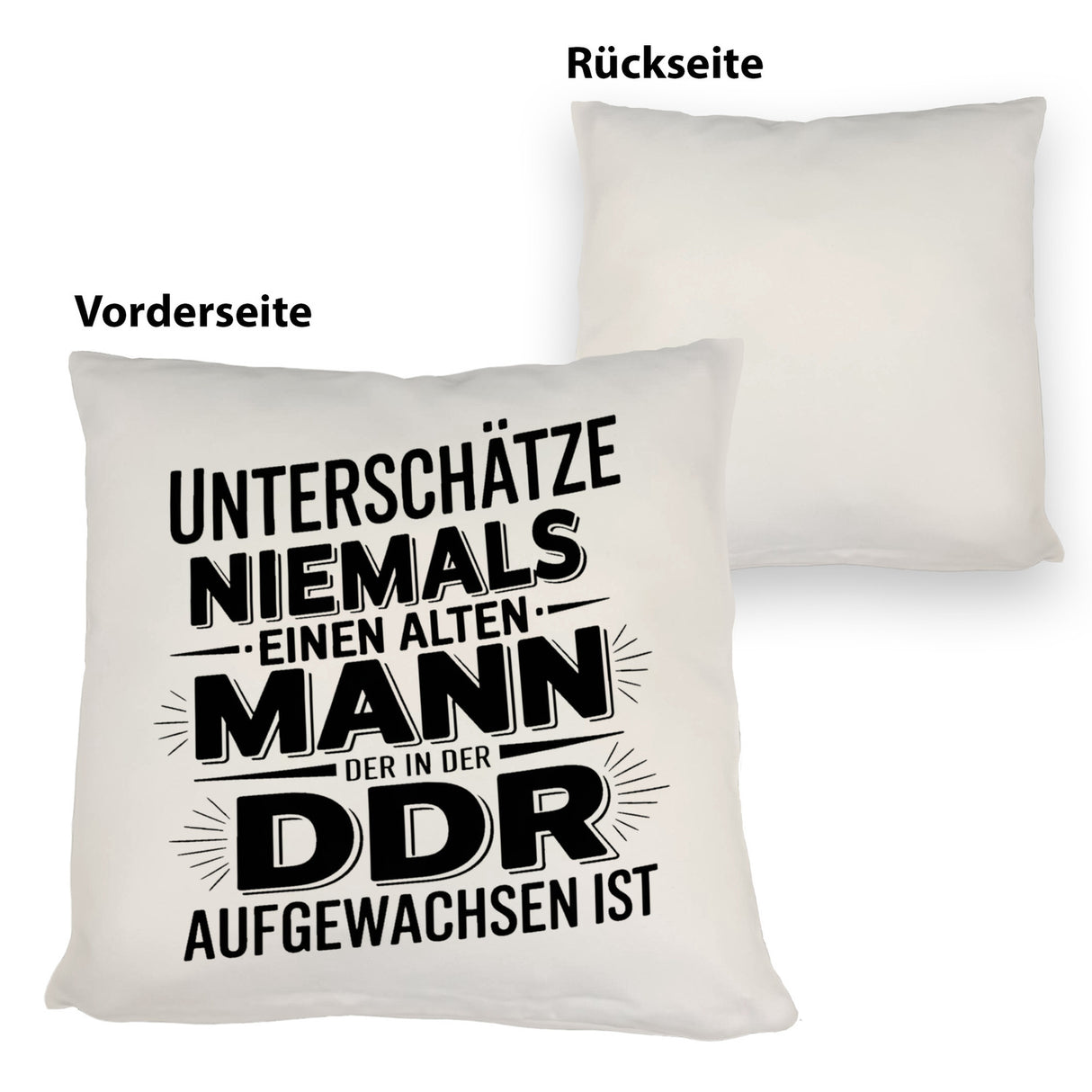 DDR Nostalgie Spruch Kissen für Ossis
