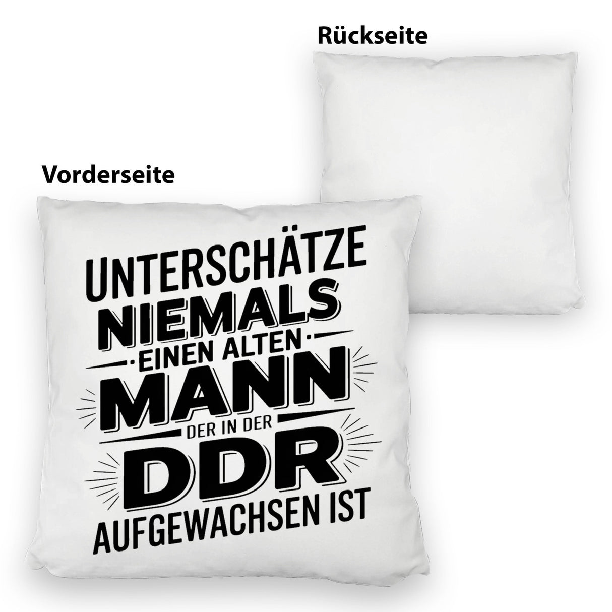 DDR Nostalgie Spruch Kissen für Ossis