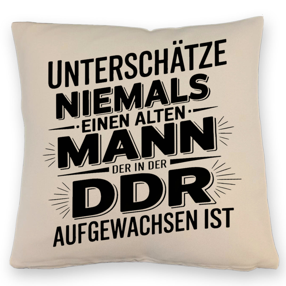 DDR Nostalgie Spruch Kissen für Ossis