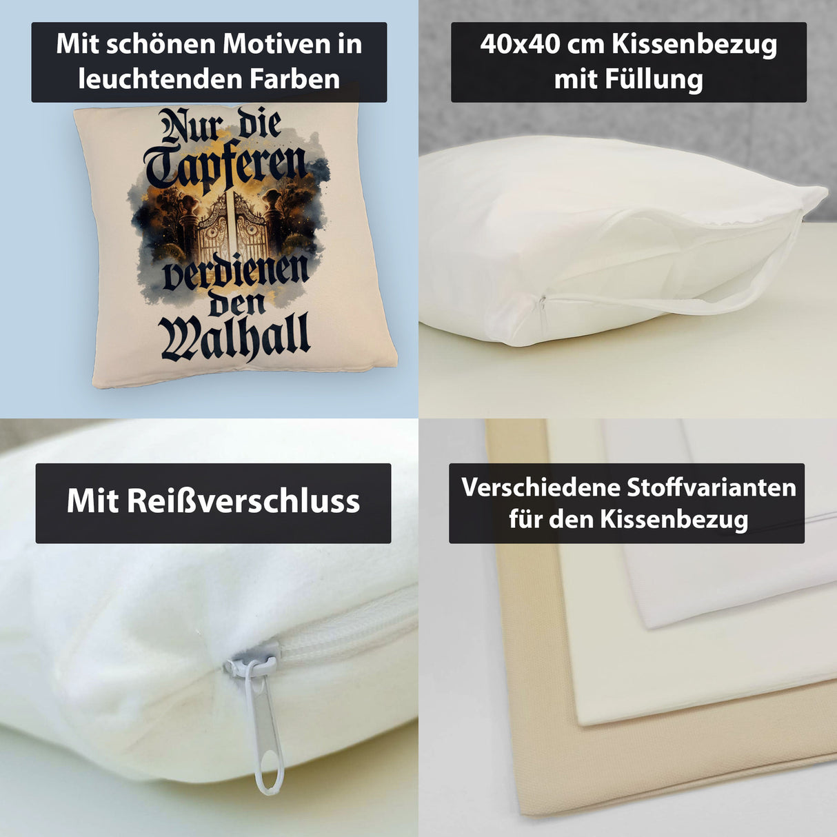 Nur die Tapferen verdienen den Walhall Kissen