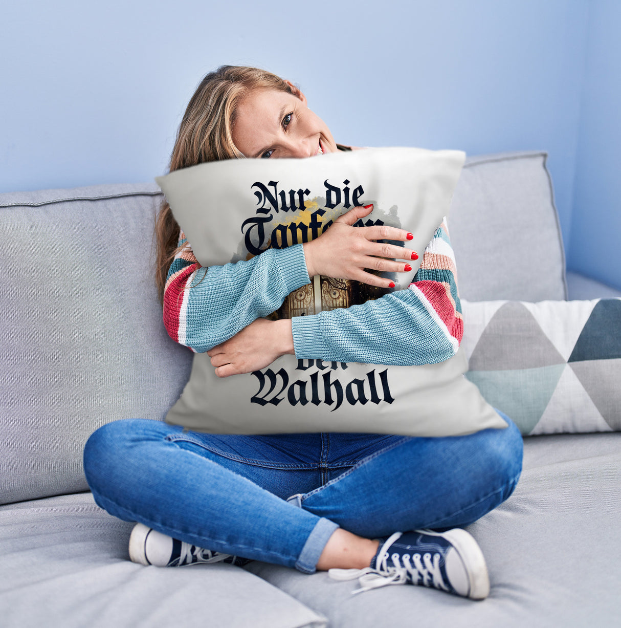 Nur die Tapferen verdienen den Walhall Kissen