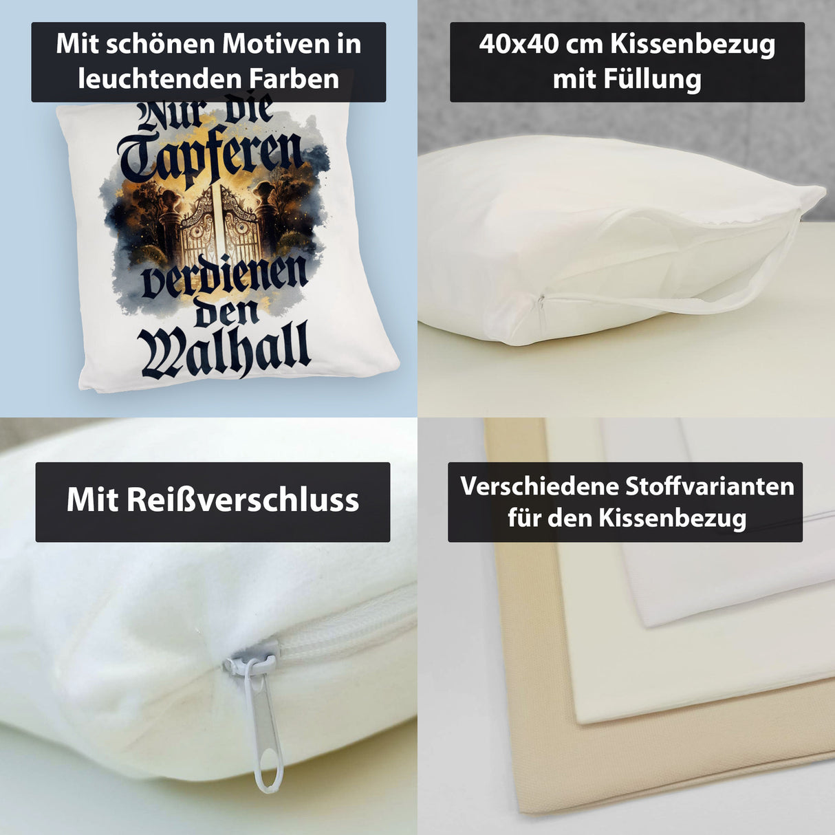 Nur die Tapferen verdienen den Walhall Kissen