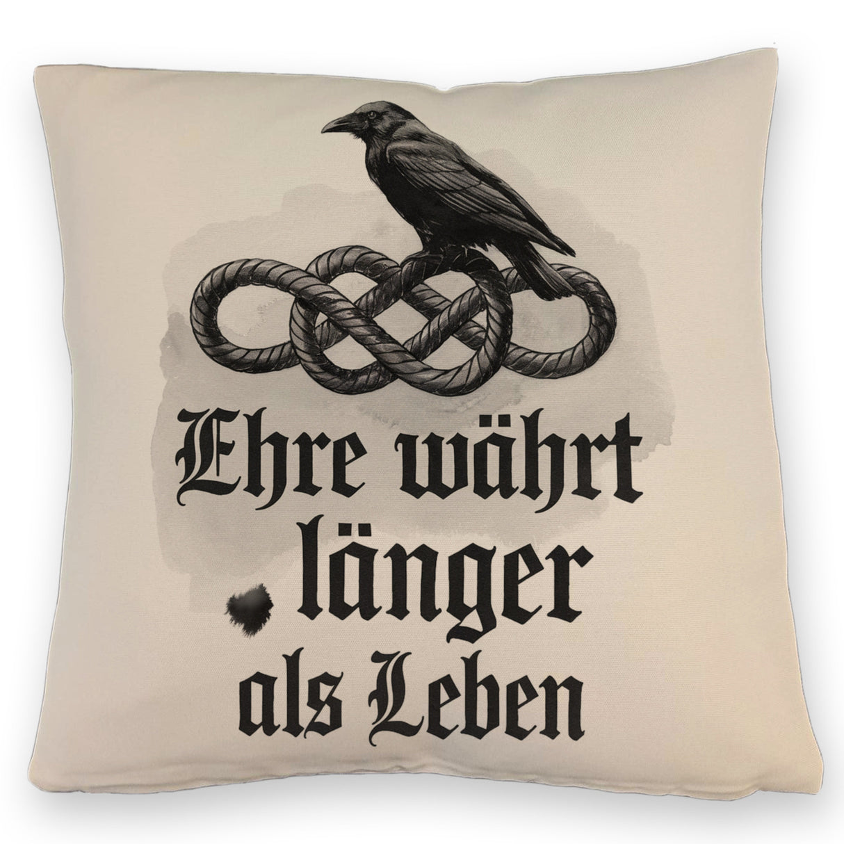 Ehre währt länger als Leben Kissen - Rabe auf Knoten