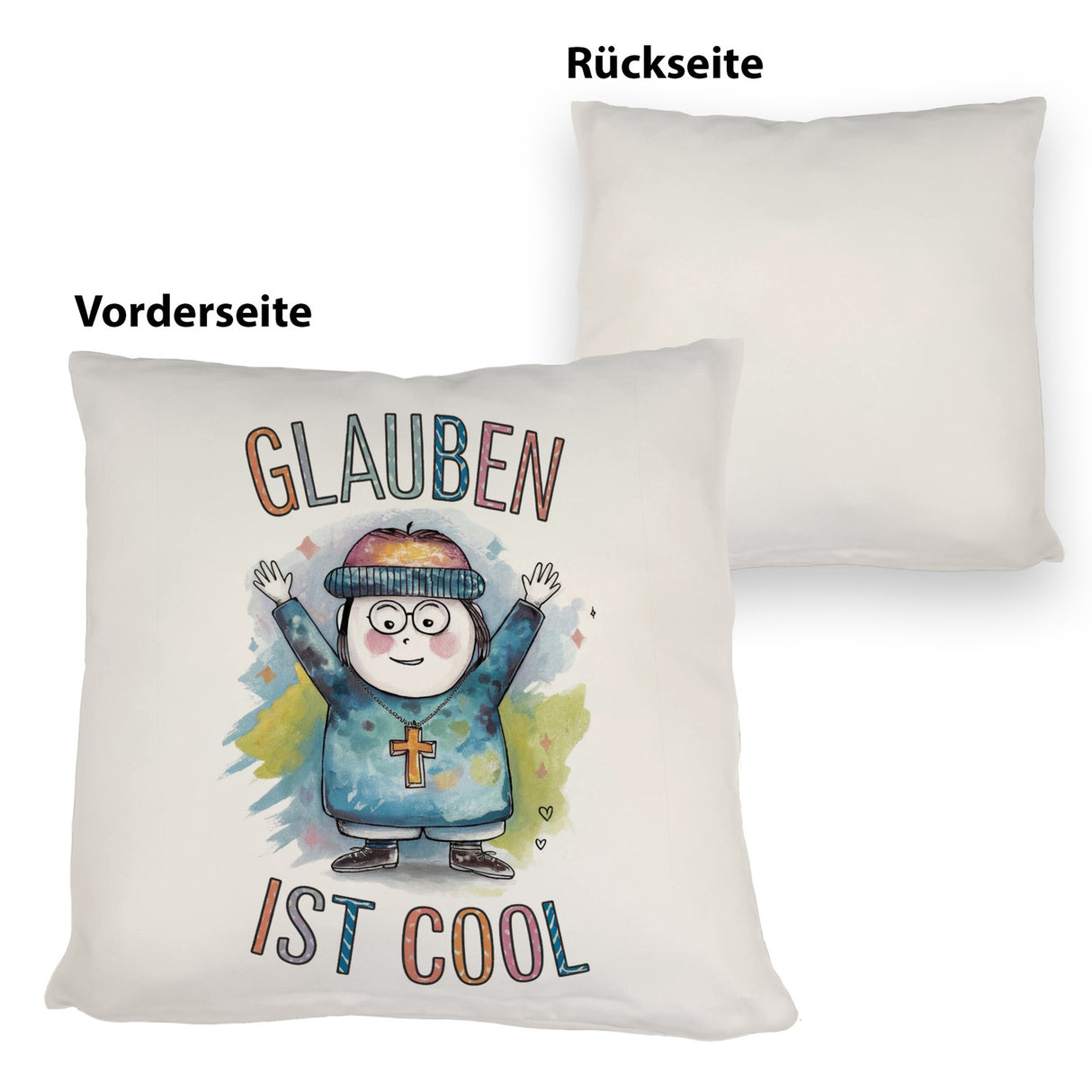 Glauben ist cool Kissen - christliches Motiv