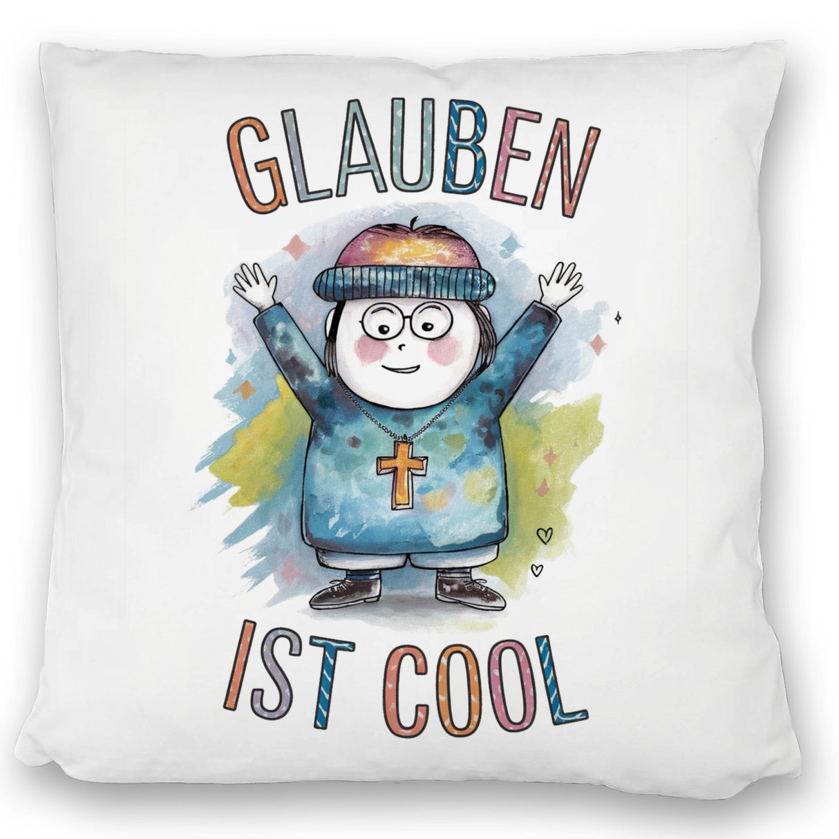 Glauben ist cool Kissen - christliches Motiv