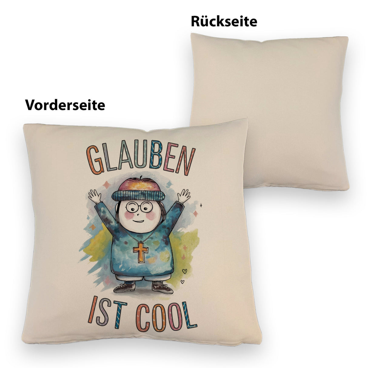 Glauben ist cool Kissen - christliches Motiv