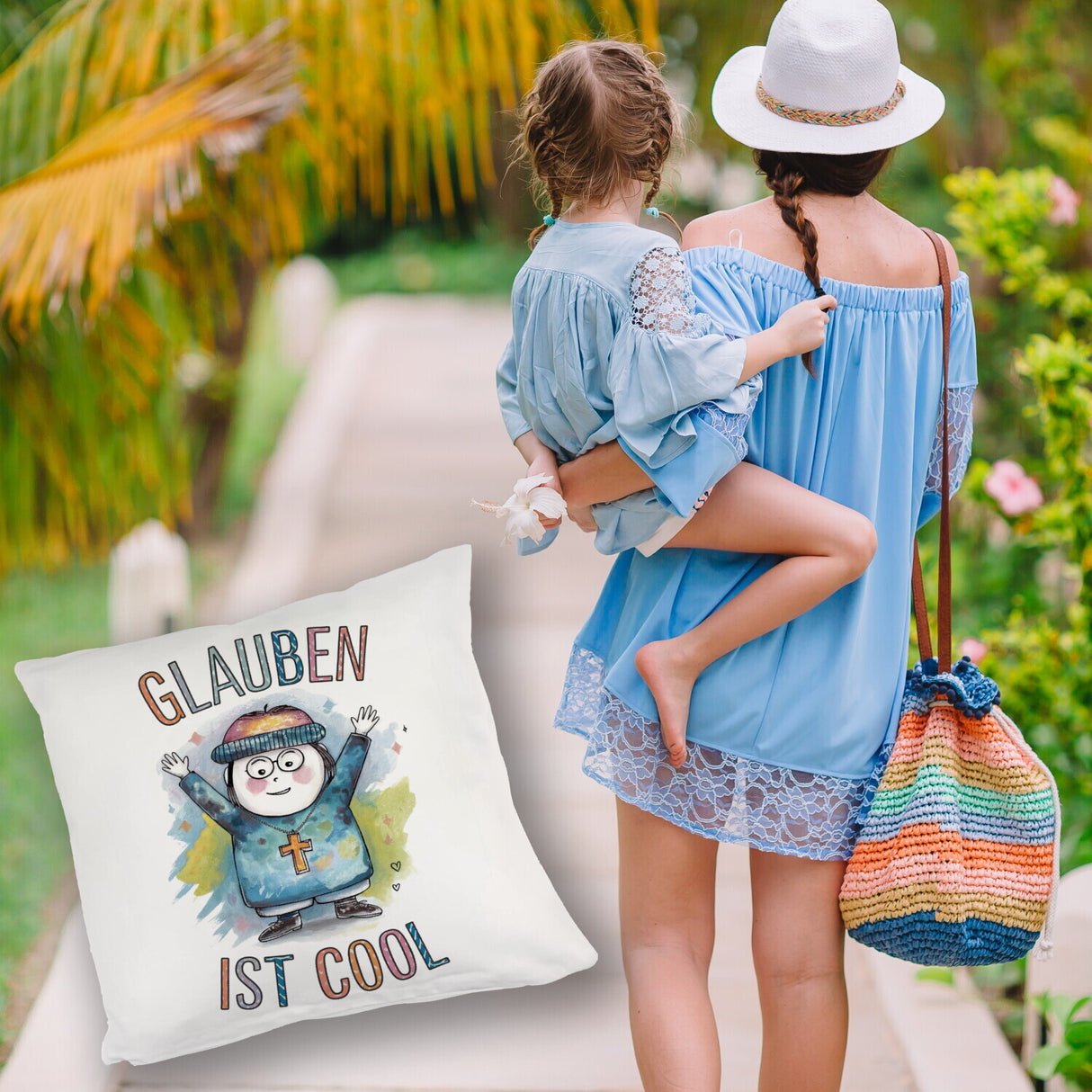 Glauben ist cool Kissen - christliches Motiv