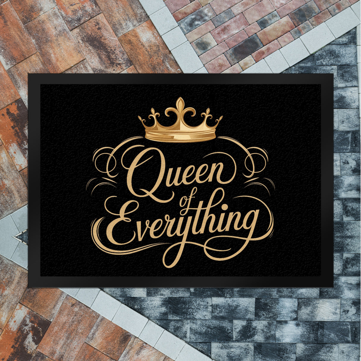 Goldene Krone Queen of Everything Fußmatte in 35x50 cm