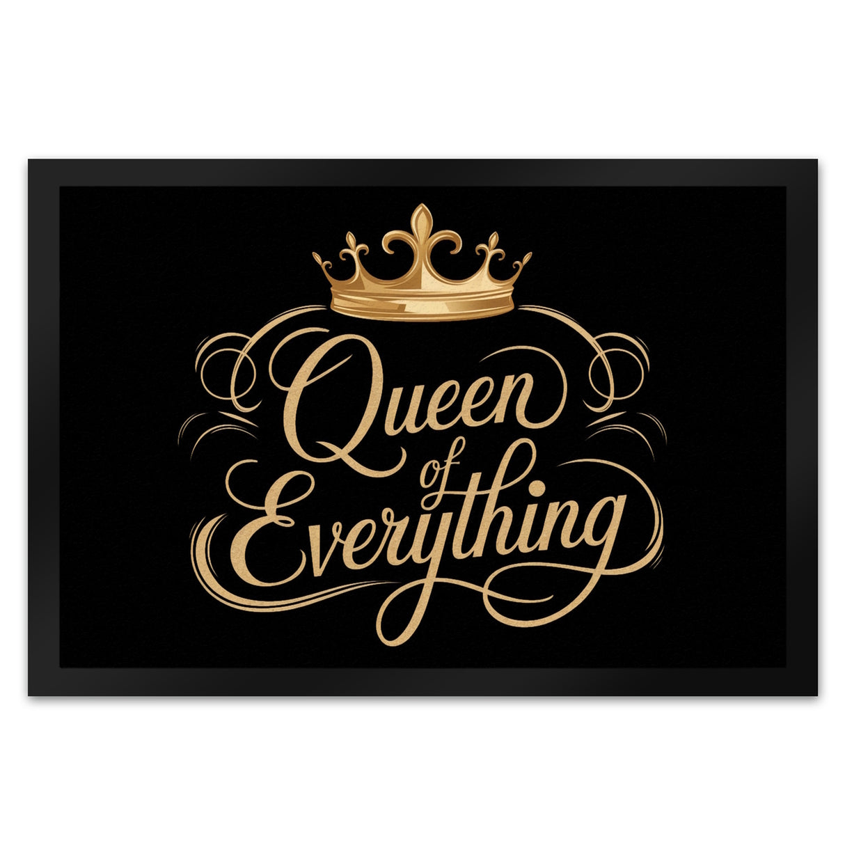 Goldene Krone Queen of Everything Fußmatte in 35x50 cm