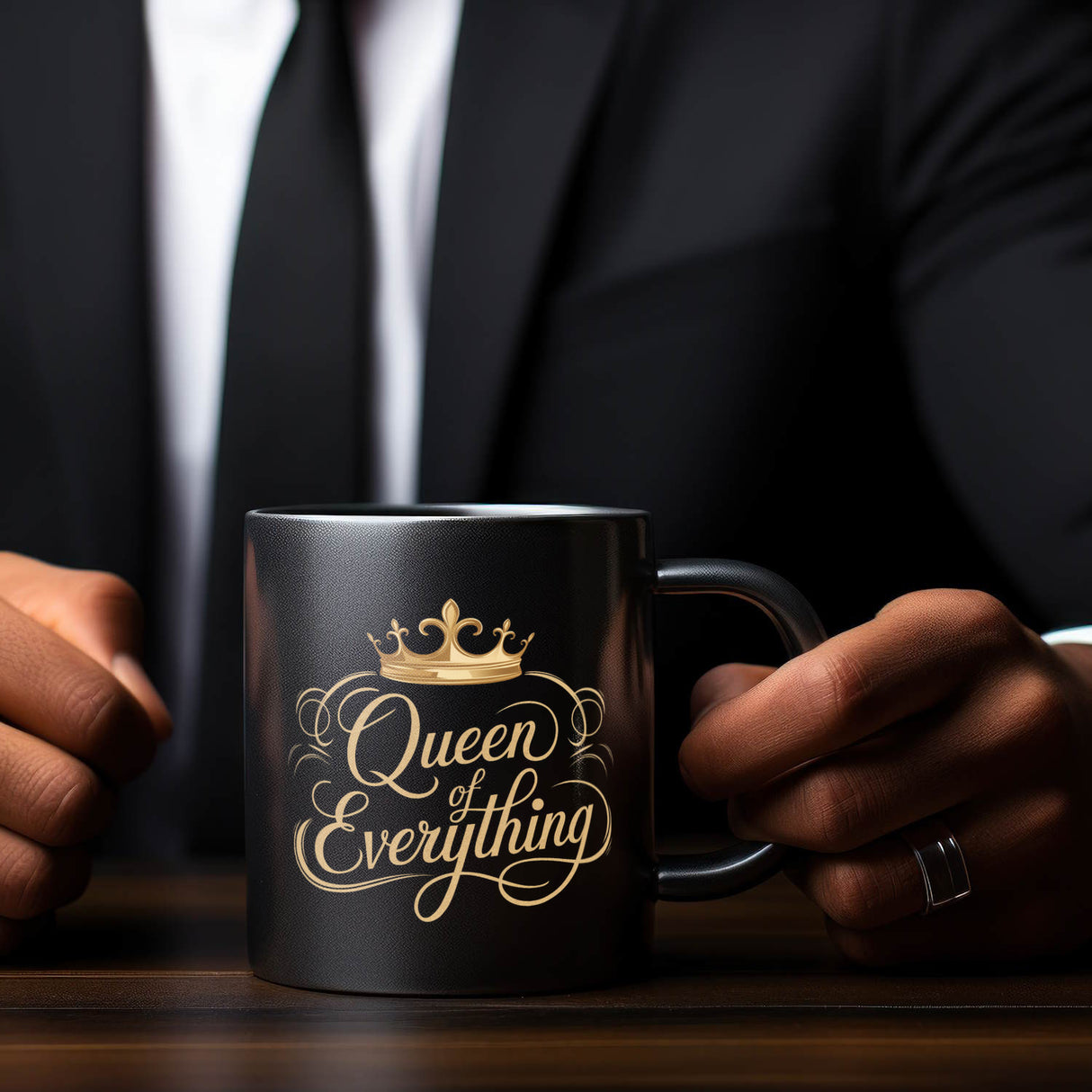 Goldene Krone Queen of Everything Tasse