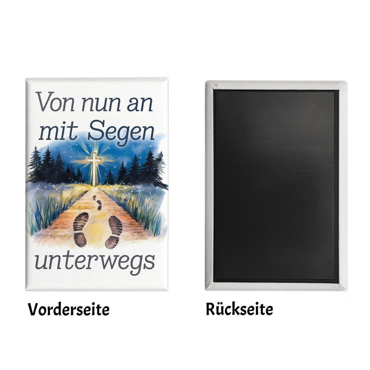 Mit Segen unterwegs Souvenir Souvenir Magnet - Segenstrahlendes Kreuz