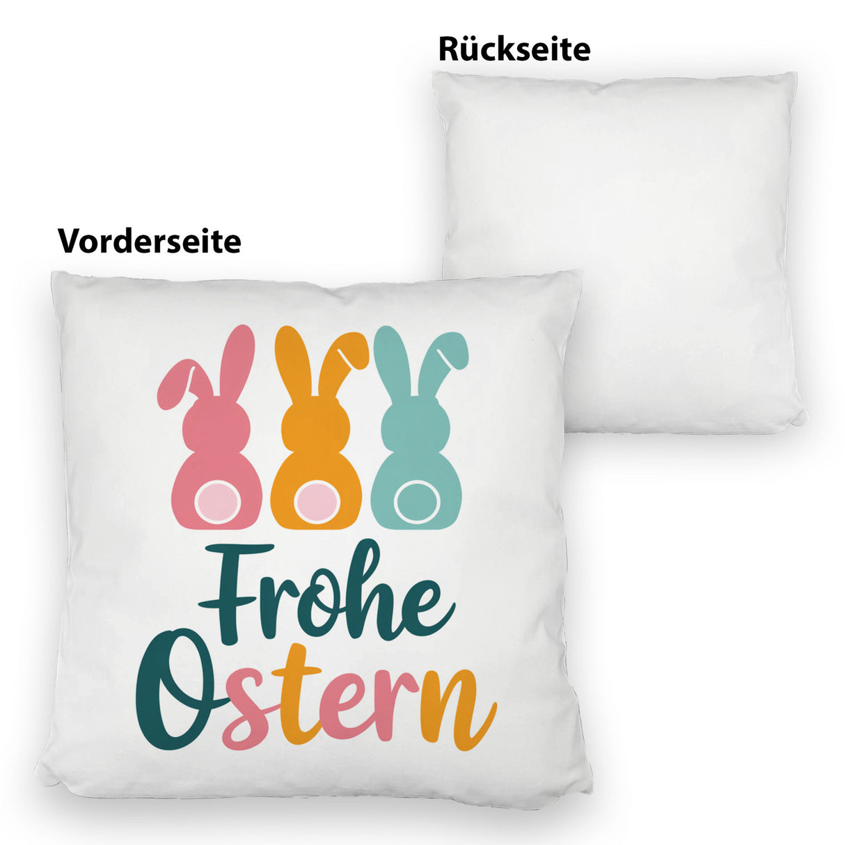 Frohe Ostern Hasen Kissen für Osterdeko