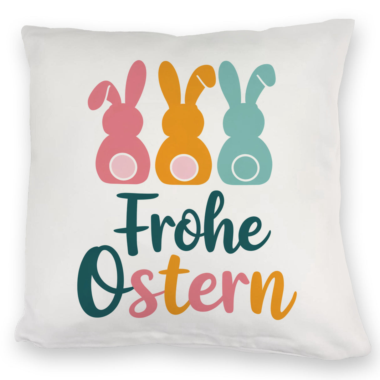 Frohe Ostern Hasen Kissen für Osterdeko