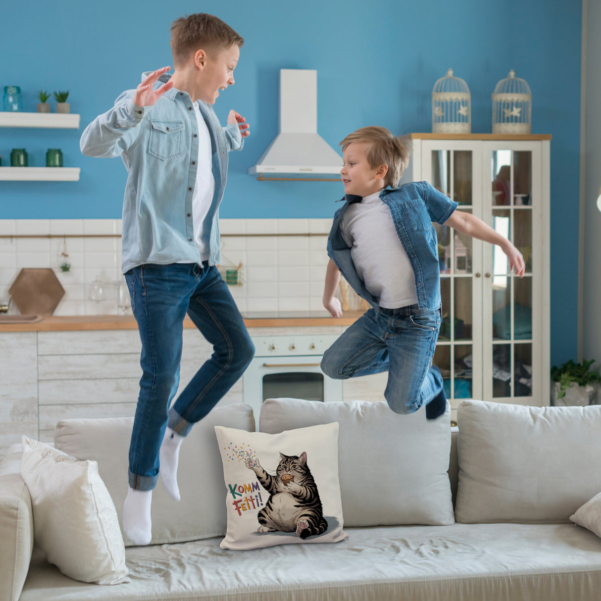 Pummelige Katze Kissen - Komm Fetti