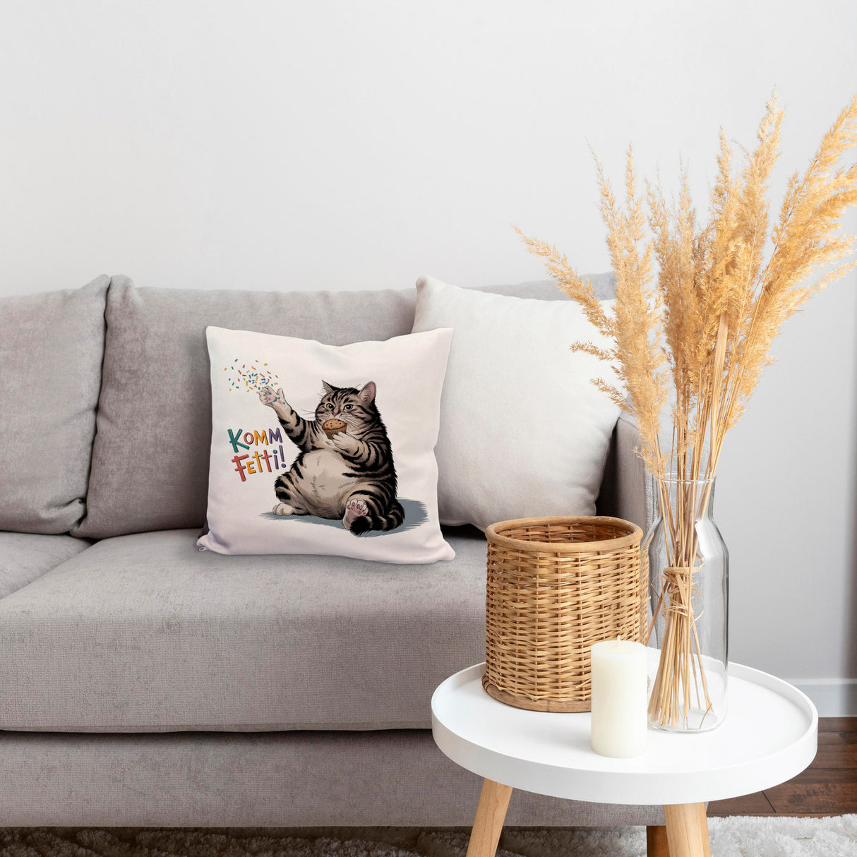 Pummelige Katze Kissen - Komm Fetti