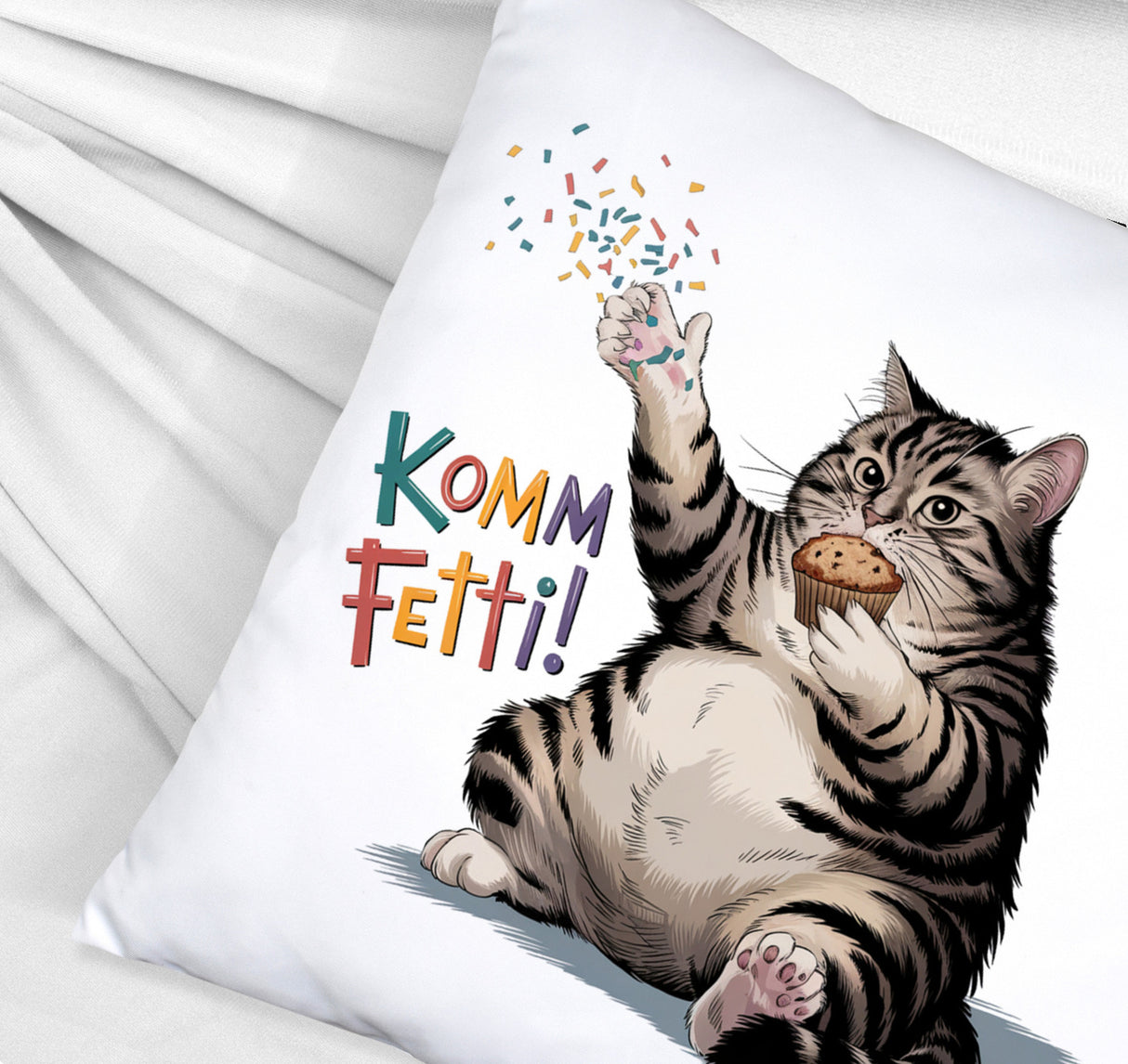 Pummelige Katze Kissen - Komm Fetti