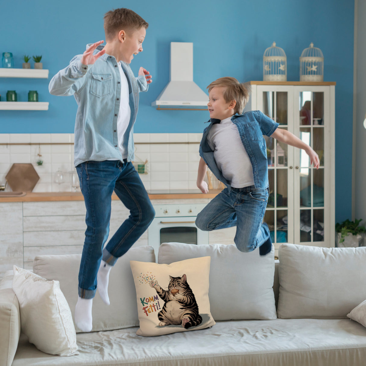 Pummelige Katze Kissen - Komm Fetti
