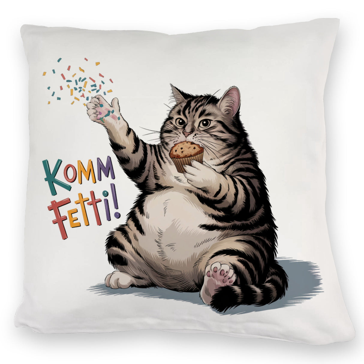 Pummelige Katze Kissen - Komm Fetti