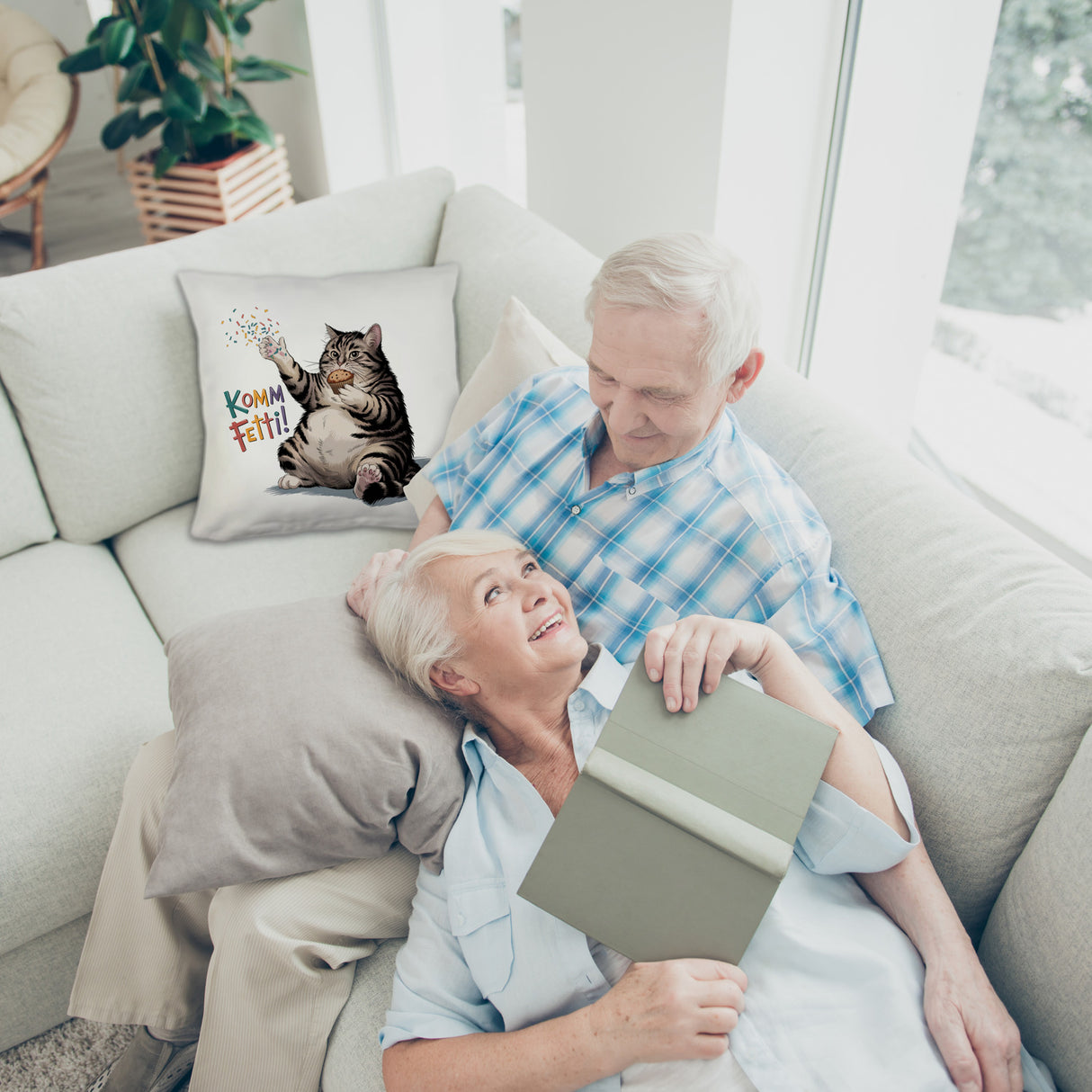 Pummelige Katze Kissen - Komm Fetti