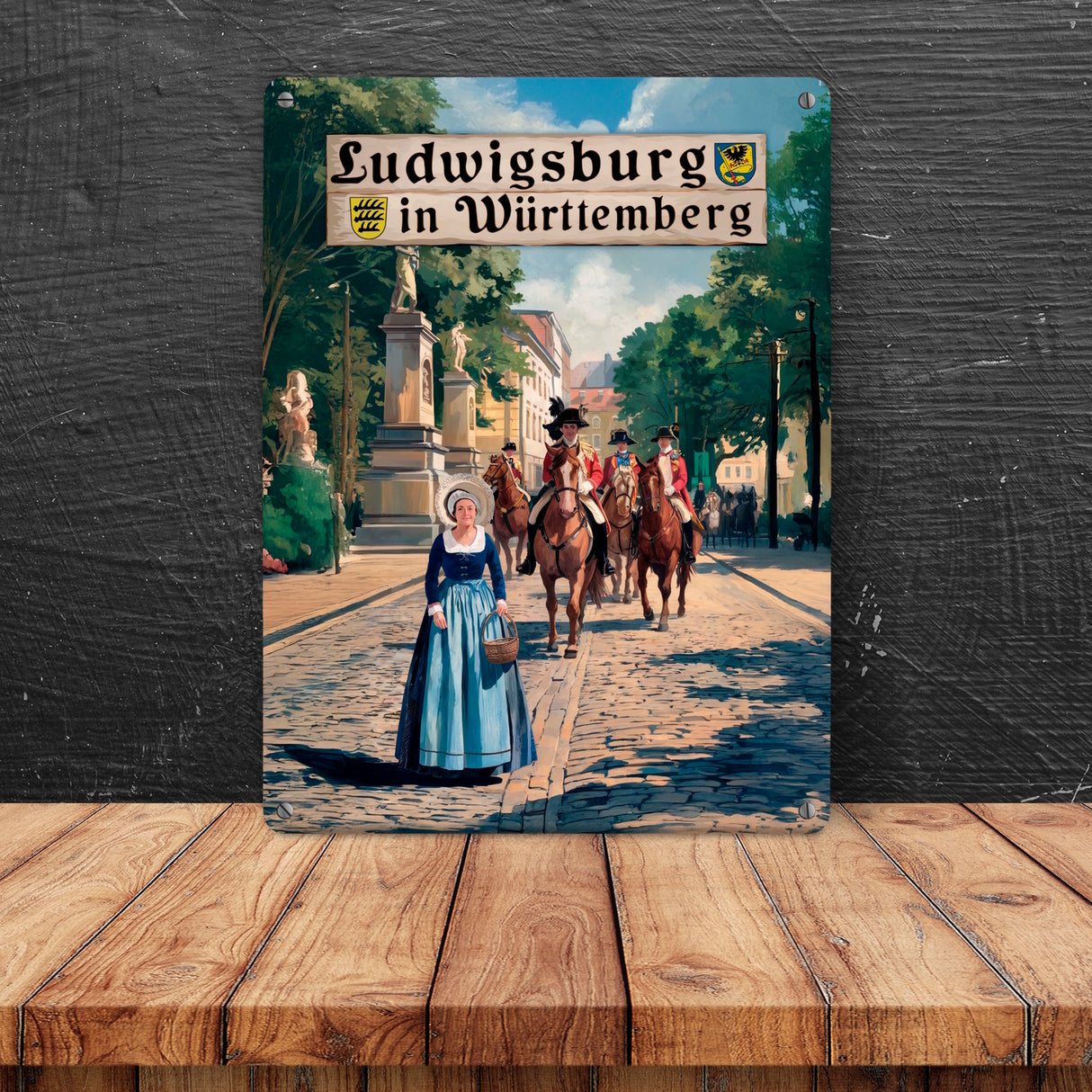 Ludwigsburg Metallschild in 15x20 cm nostalgisch