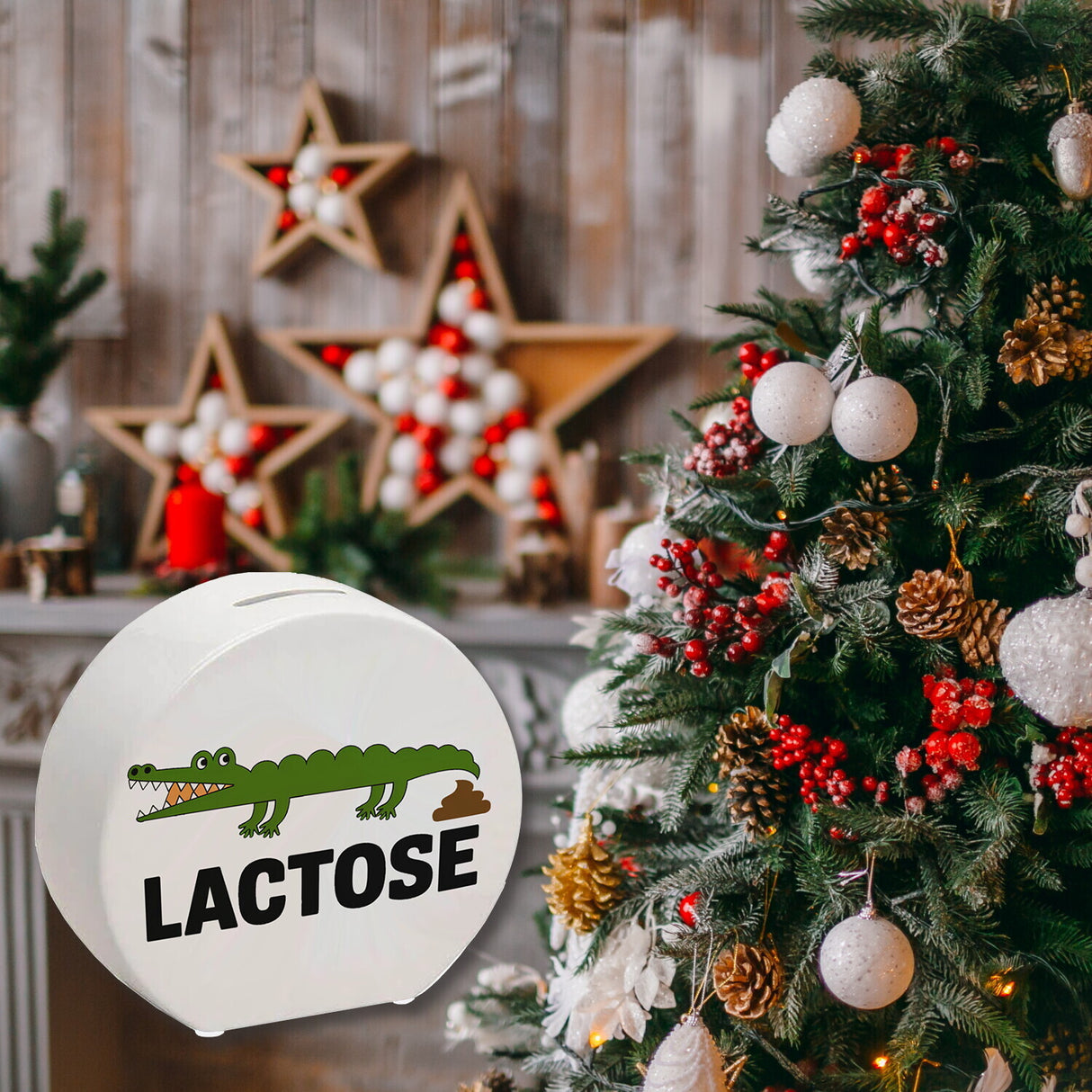 Alligator LACTOSE Spardose für Humorliebhaber