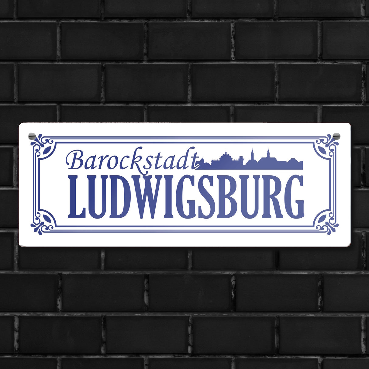 Barockstadt Ludwigsburg Metallschild - Straßenschild