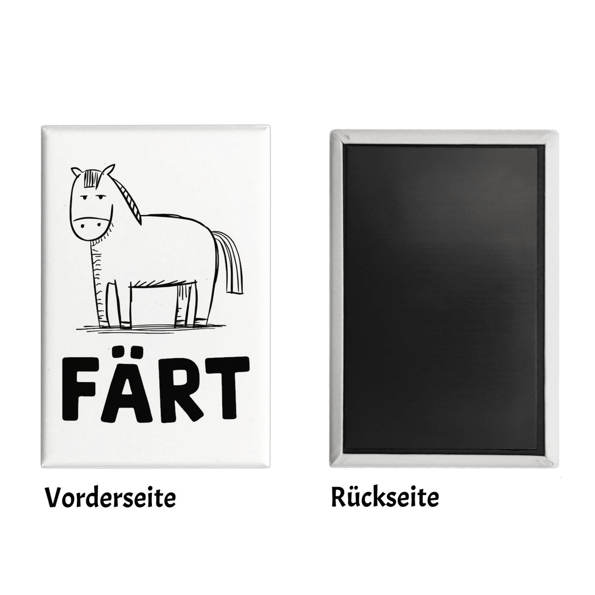 Färt Souvenir Magnet mit Pferdeskizze