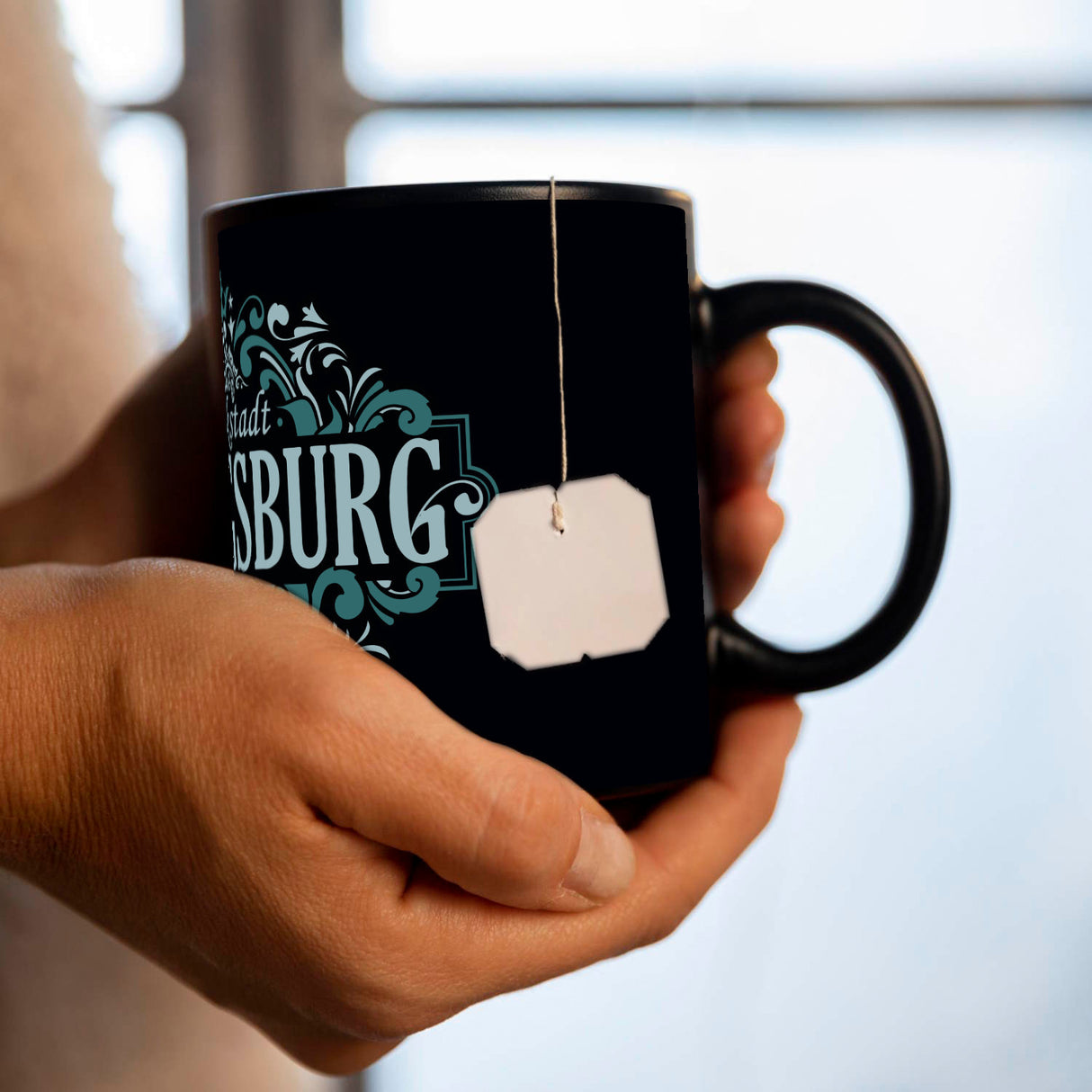 Ludwigsburg Barock Ornament Tasse - türkis