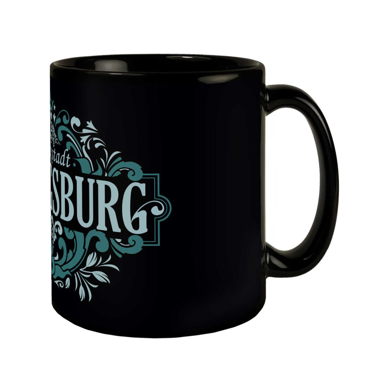 Ludwigsburg Barock Ornament Tasse - türkis